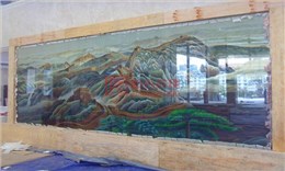 特大型长城刺绣背景墙画订制--贵州盘江精煤集团